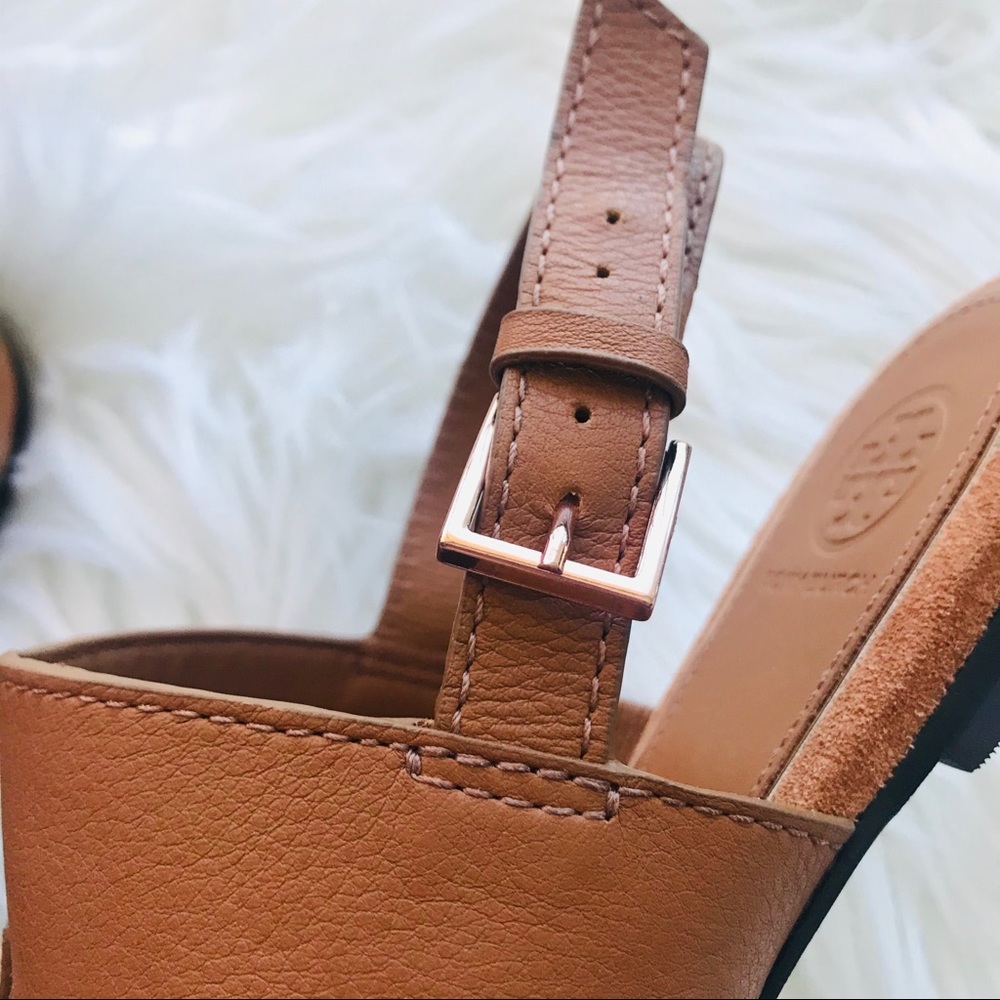 NEW TORY BURCH METAL MILLER LEATHER SANDALS - Picture 12 of 12